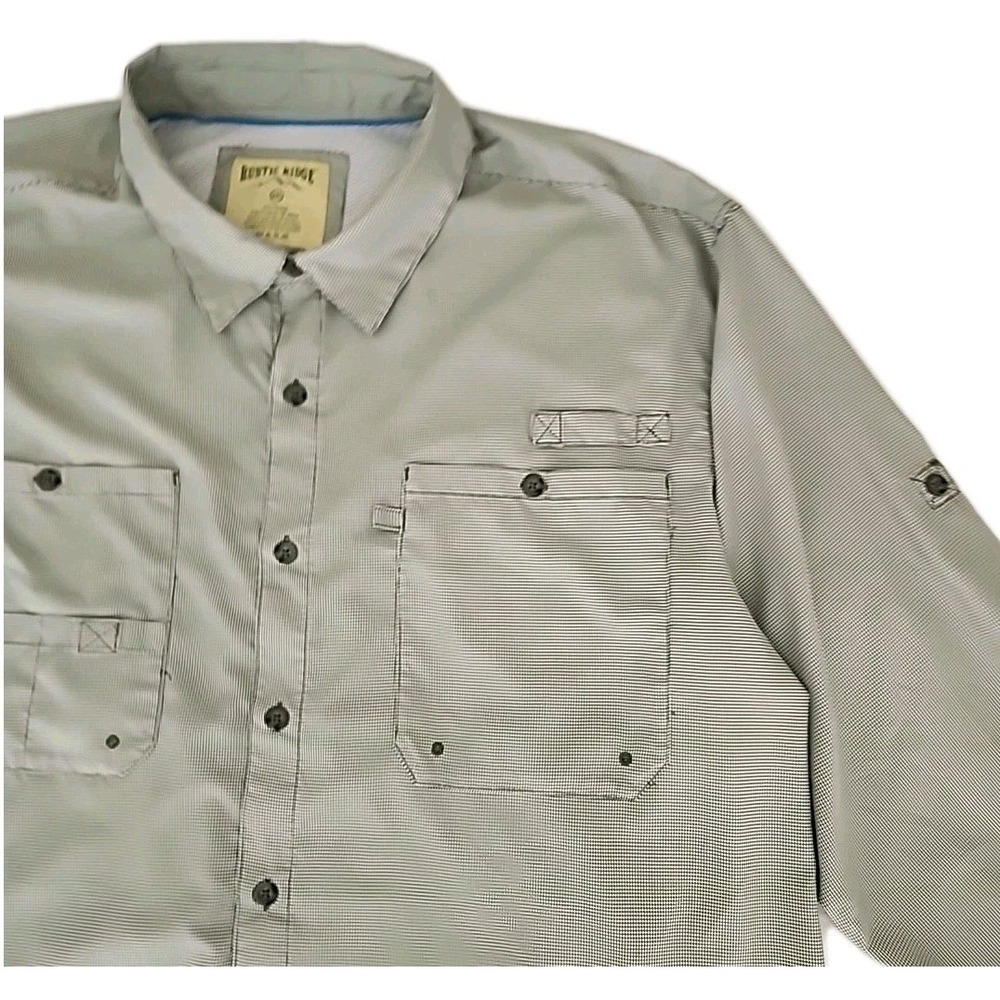 Rustic Ridge Outdoor Men's 2XL Vented Long Sleeve Button Up Fishing Hunting EUC